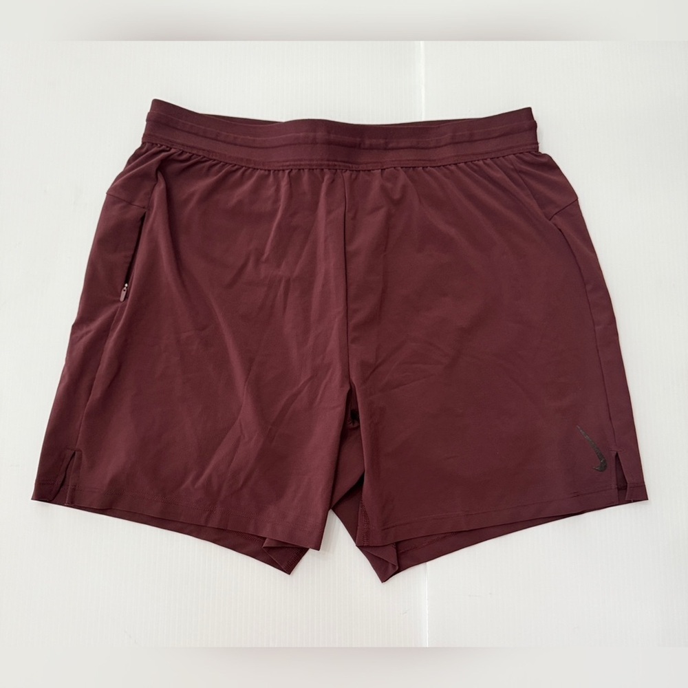 Nike Men's Maroon Athletic Shorts - Picture 2 of 12